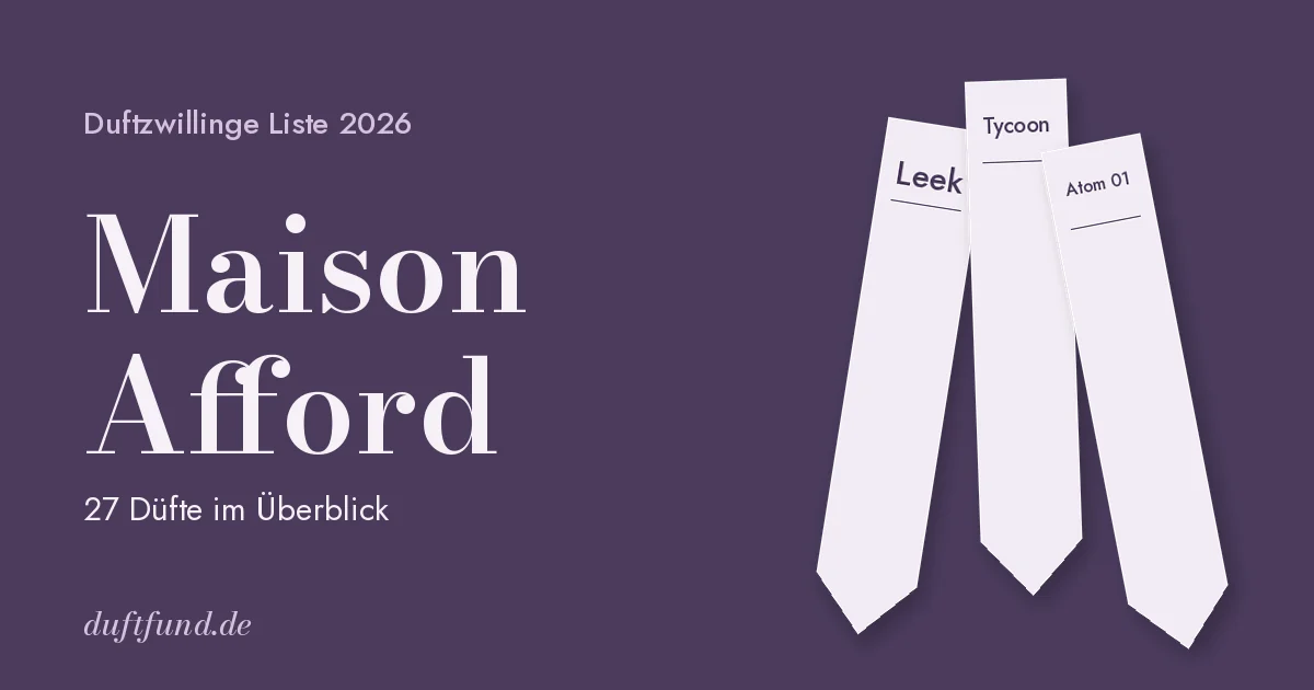 Maison Afford Duftzwillinge Liste 2026