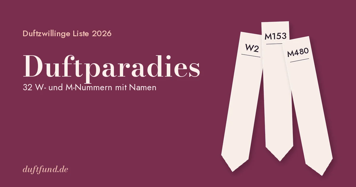 Duftparadies Duftzwillinge Liste 2026