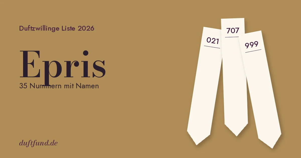 Epris Parfum Duftzwillinge Liste 2026