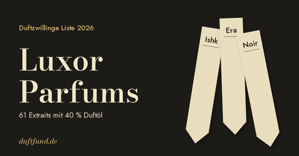 Luxor Parfums Duftzwillinge Liste 2026