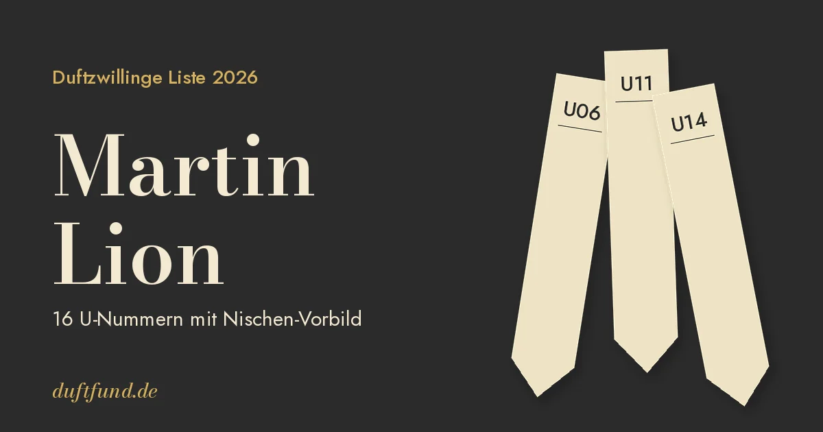 Martin Lion Duftzwillinge Liste 2026