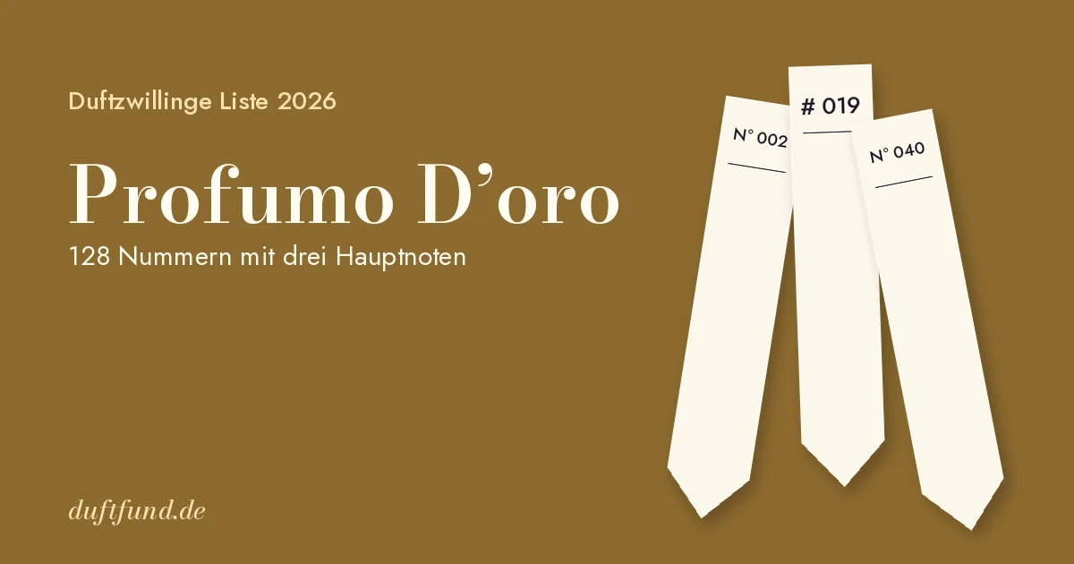 Profumo D’oro Duftzwillinge Liste 2026